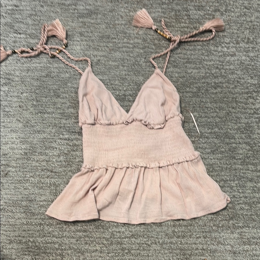 Ocean Drive Pink Ruffled Camisole